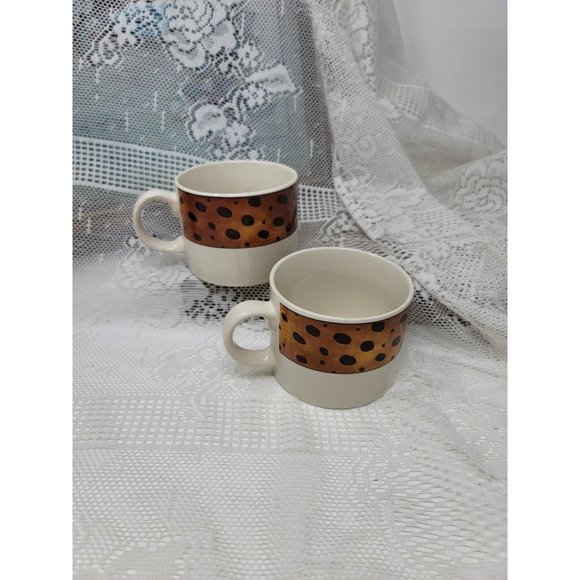 Majesticware by Sakura Stoneware Tribe 1997 Cups Two (2) - Picture 3 of 10